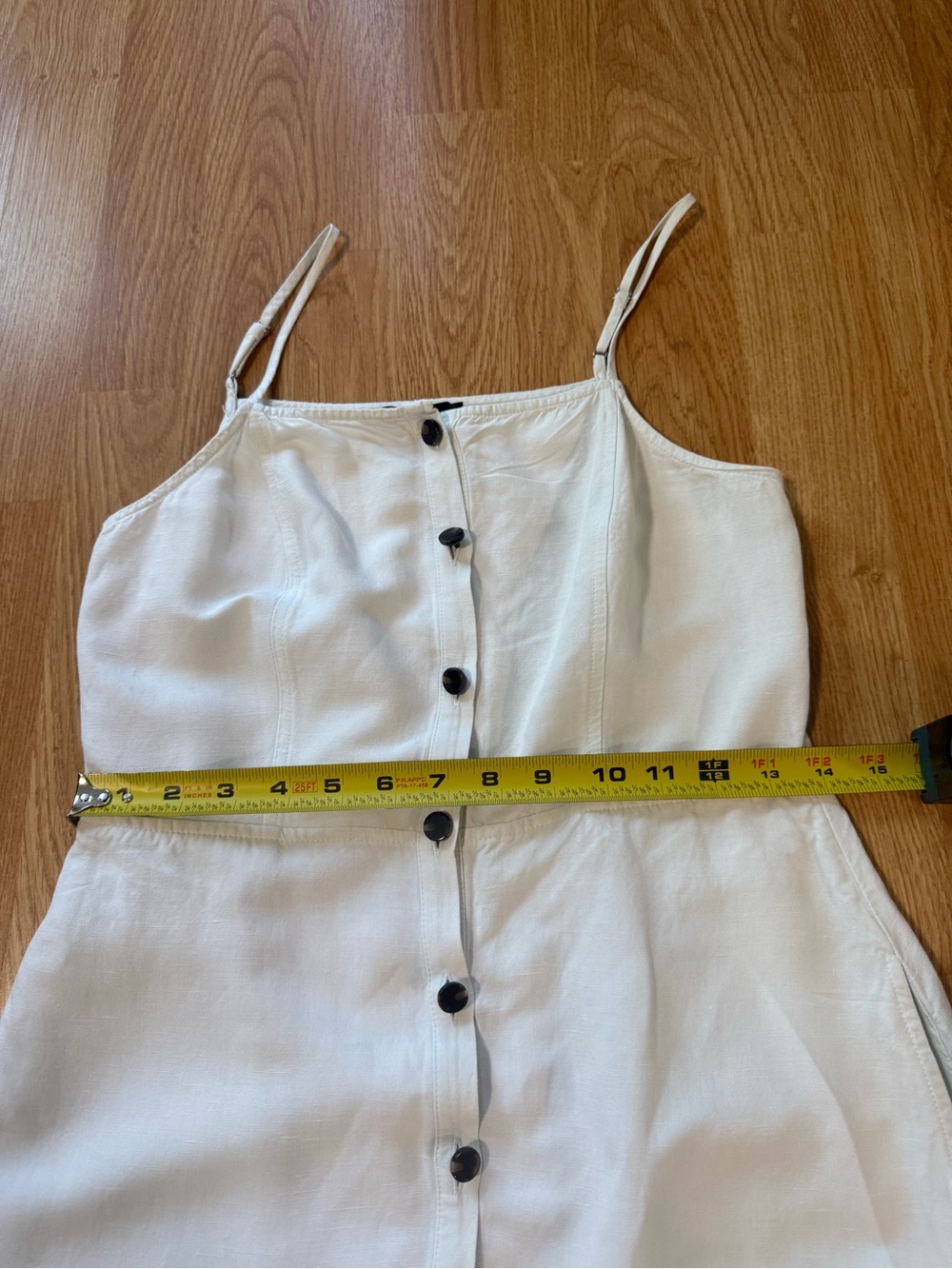 Something Navy Mint Green Button-Front Spaghetti Strap Maxi Dress - Size XS - Picture 9 of 12